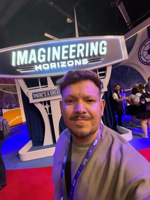 Thomaz, da Desenrola Turismo, no Imagineering Horizons do D23